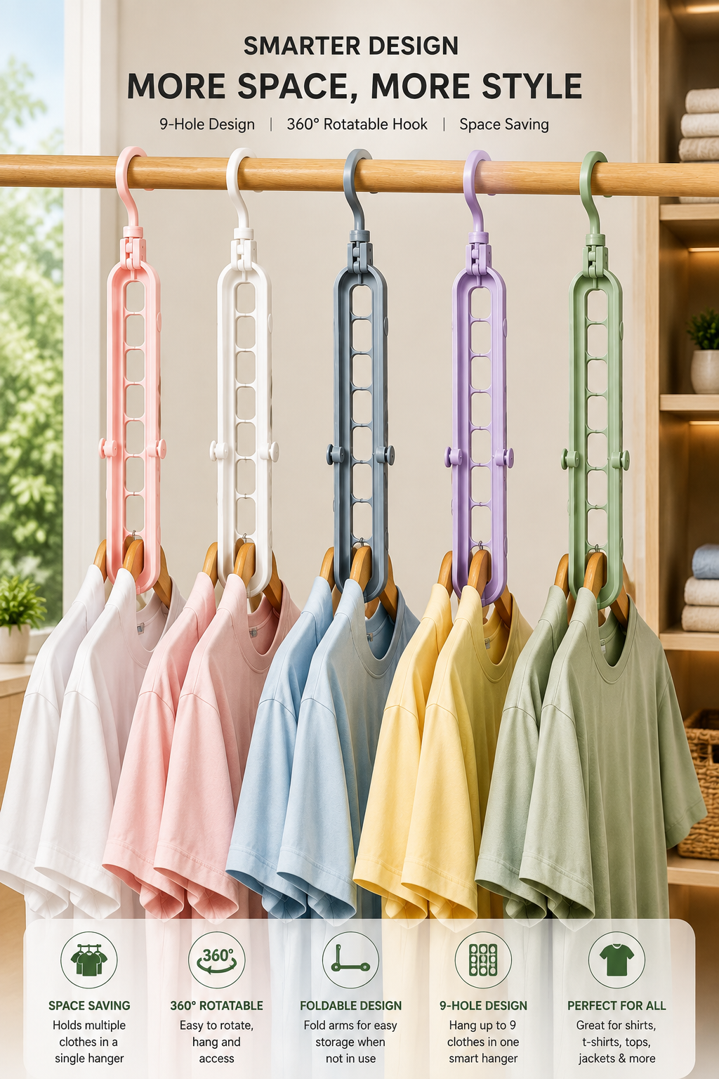 Flixhook 9-in-1 Magic Space-Saving Clothes Hanger