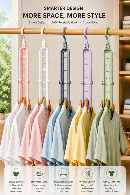 Flixhook 9-in-1 Magic Space-Saving Clothes Hanger