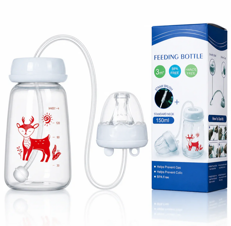 Hands-Free Baby Feeding Bottle
