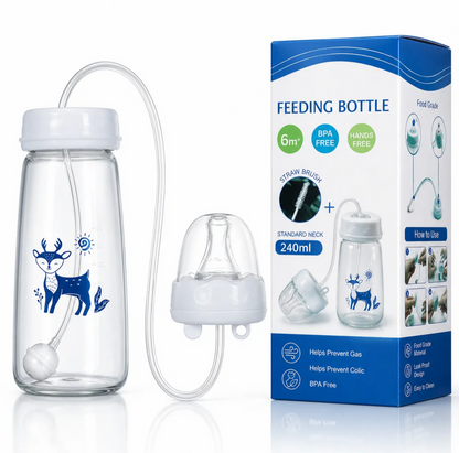Hands-Free Baby Feeding Bottle